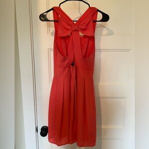 Coral Dress with Bow Back Design size S